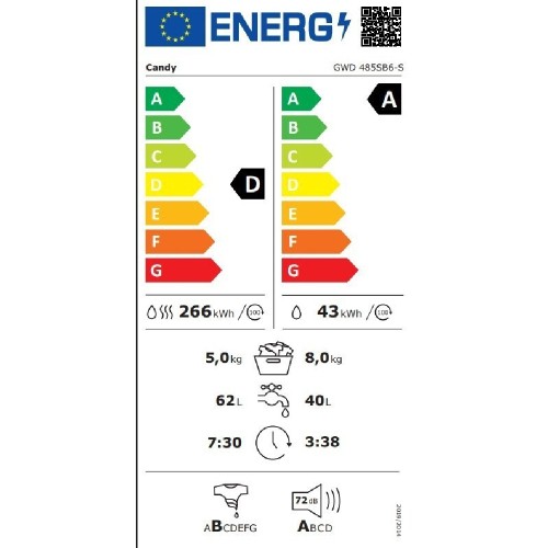 WASHER-DRYER  GWD 485SB6-S (8-5KG / A-D / ΑΤΜΟΥ / NFC / INVERTER)